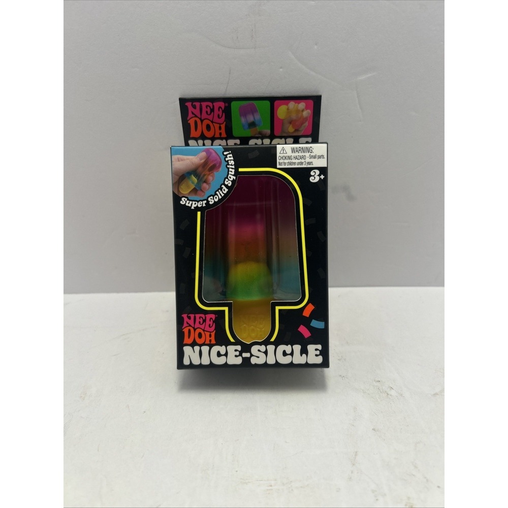 Nee Doh Nice-Sicle Popsicle Rainbow Needoh Fidget New In Box Toy Squish Colorful